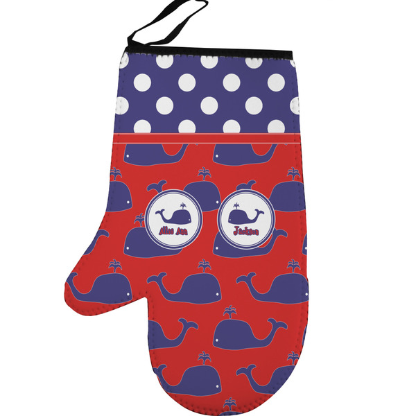 Whale Personalized Oven Mitt - Left