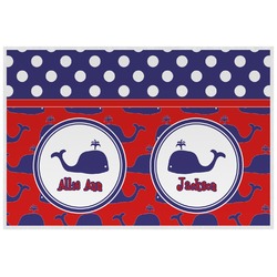 Whale Laminated Placemat w/ Name or Text