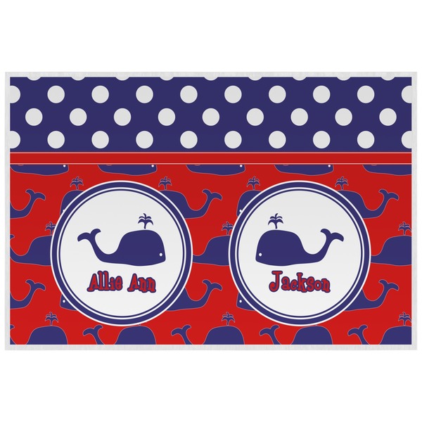 Custom Whale Laminated Placemat w/ Name or Text