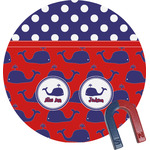 Whale Round Fridge Magnet (Personalized)