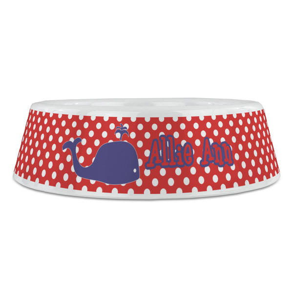 Whale Plastic Pet Bowls - Large - FRONT