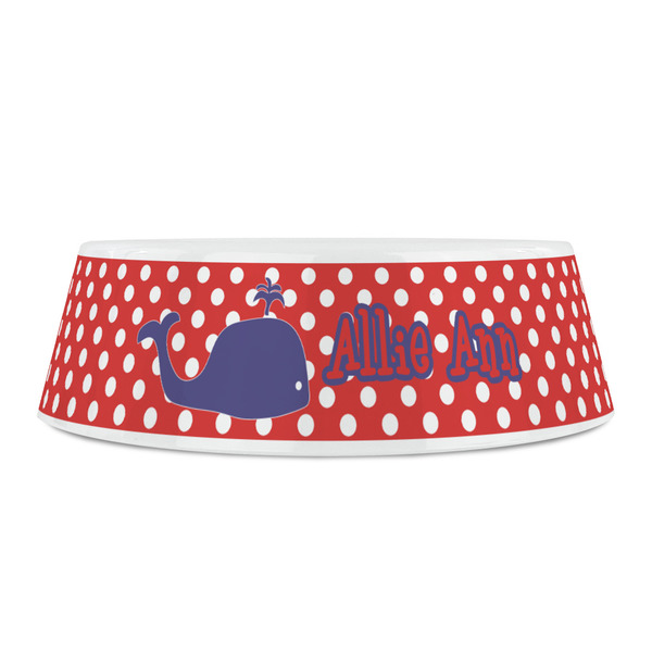 Whale Plastic Pet Bowls - Small - FRONT