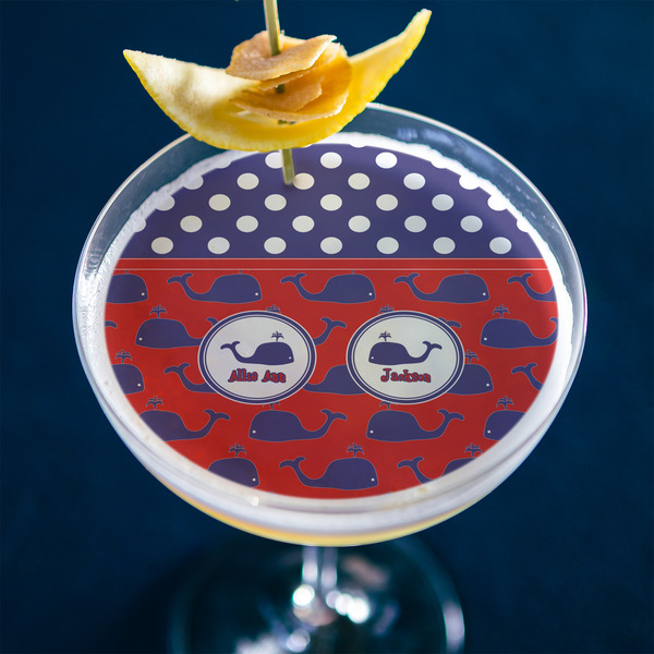 Whale Printed Drink Topper - XLarge - In Context