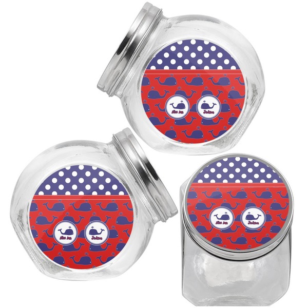 Whale Puppy Treat Jar - Top Left Right