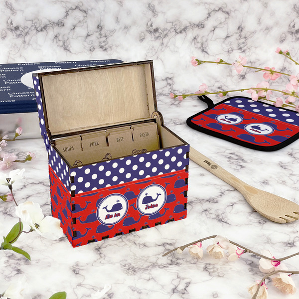 Whale Recipe Box - Full Color - In Context