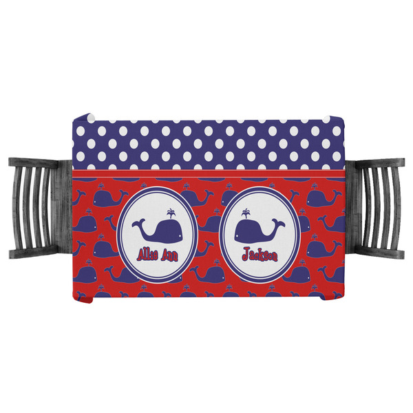 Custom Whale Tablecloth - 58"x58" (Personalized)