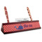 Whale Red Mahogany Nameplates with Business Card Holder - Angle