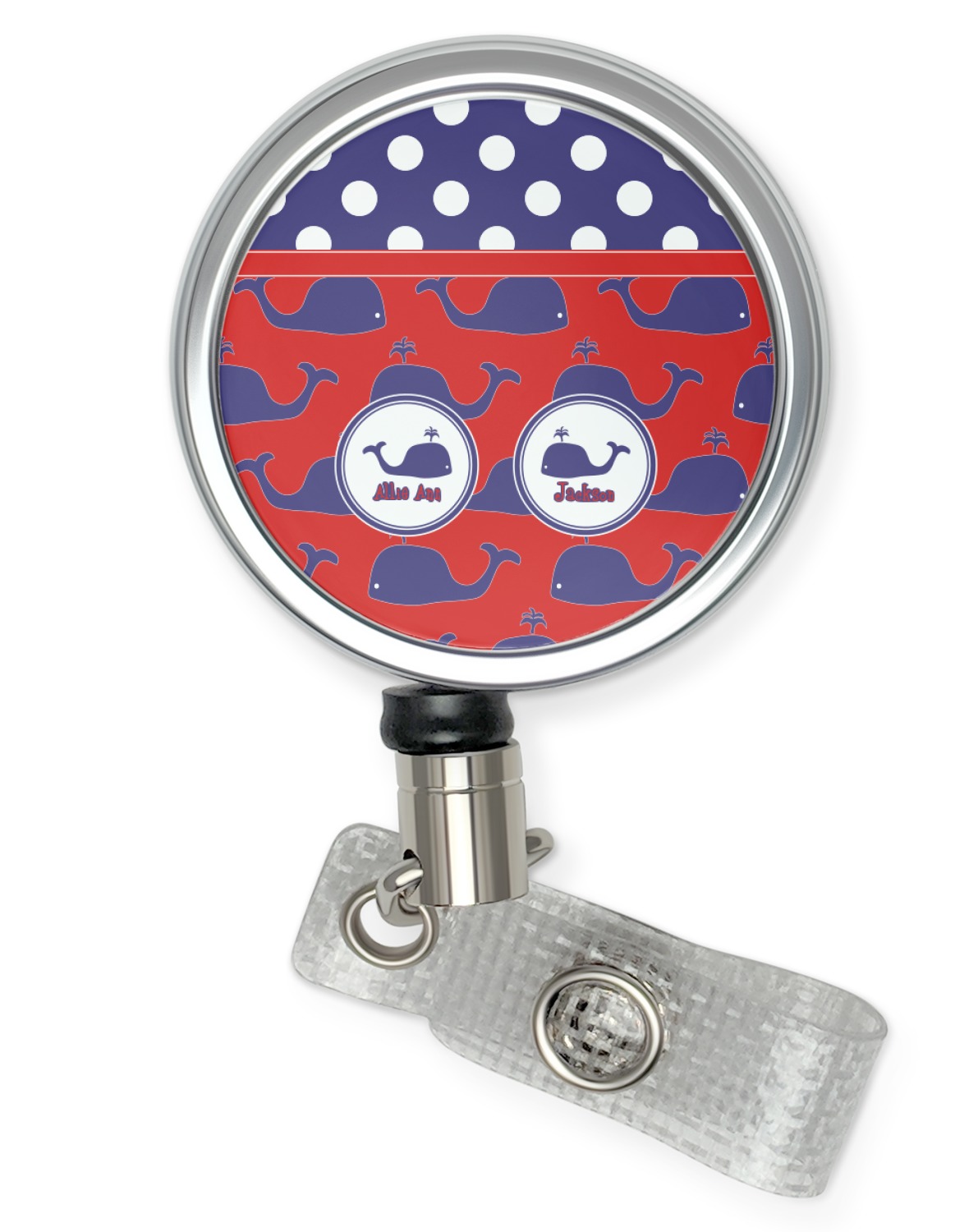 Whale Retractable Badge Reel (Personalized) | Office Badge Reel Clip | Nurse Badge Holder | ID Card Clip Badge Reel