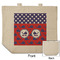 Whale Reusable Cotton Grocery Bag - Front & Back View