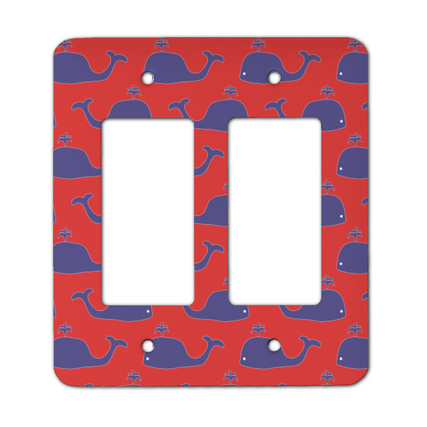 Custom Whale Rocker Style Light Switch Cover - Two Switch