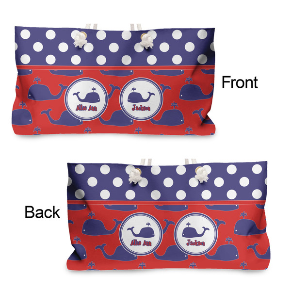 Whale Large Rope Tote - From & Back View