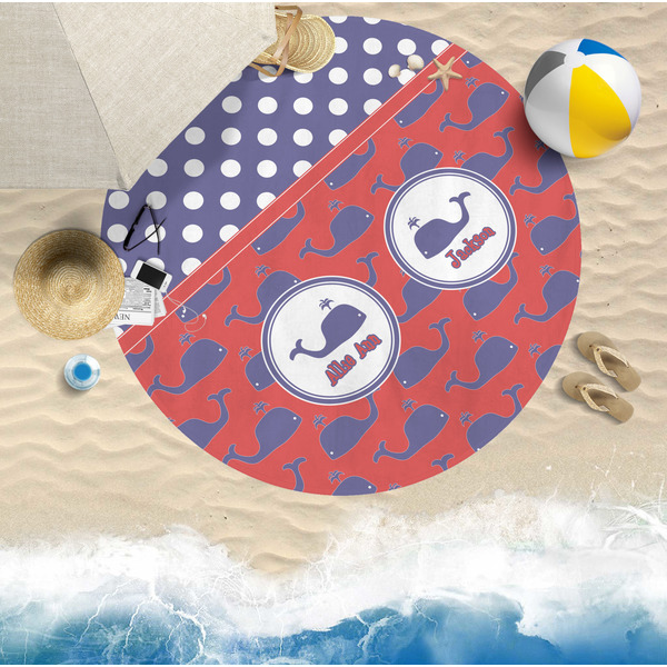 Whale Round Beach Towel Lifestyle
