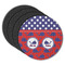 Whale Round Rubber Backed Coasters - Set of 4 (Personalized)