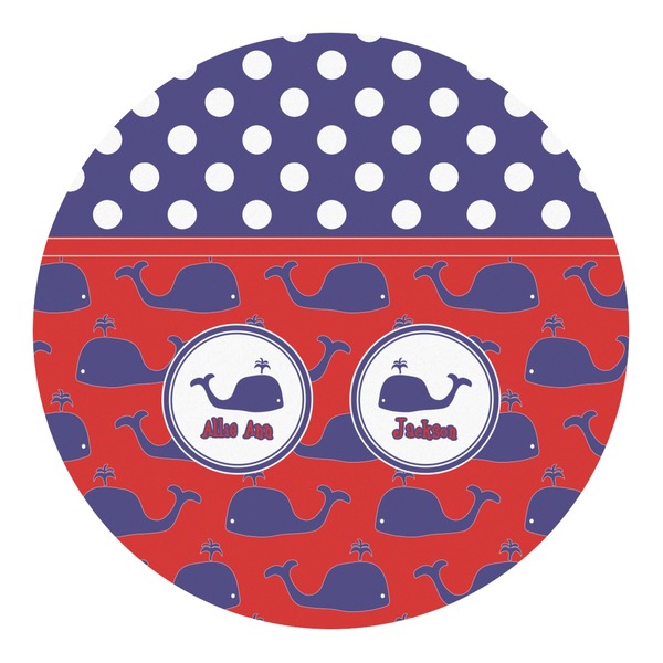 Custom Whale Round Decal - XLarge (Personalized)