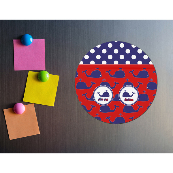 Whale Round Fridge Magnet - LIFESTYLE