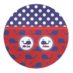 Whale 5' Round Indoor Area Rug (Personalized)