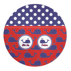 Whale 5' Round Indoor Area Rug (Personalized)