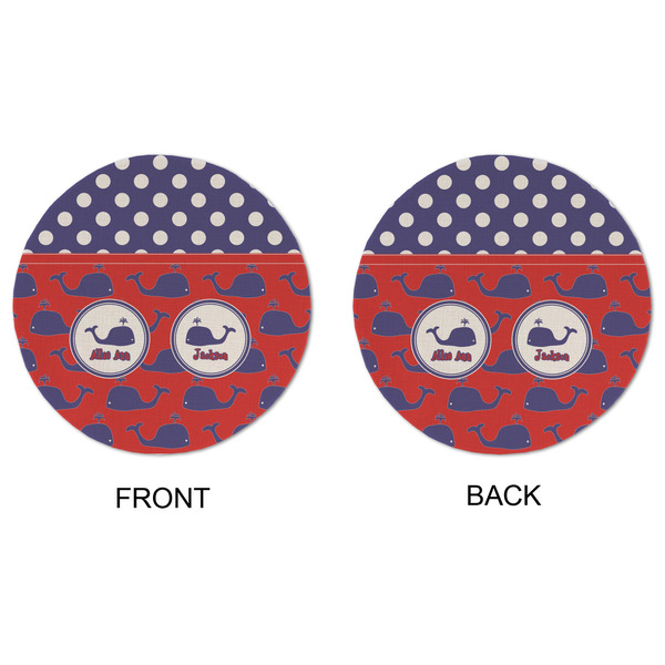 Whale Round Linen Placemats - APPROVAL (double sided)