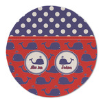 Whale Round Linen Placemat (Personalized)