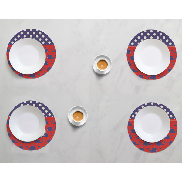Whale Round Linen Placemats - LIFESTYLE (set of 4)