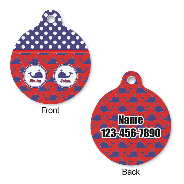 Whale Round Pet ID Tag - Large - Approval