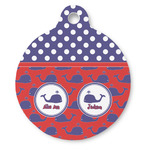 Whale Round Pet ID Tag (Personalized)