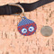 Whale Round Pet ID Tag - Large - In Context