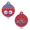 Whale Round Pet Tag - Front & Back