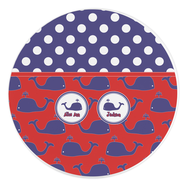 Custom Whale Round Stone Trivet (Personalized)
