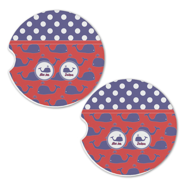 Whale Sandstone Car Coasters - Set of 2