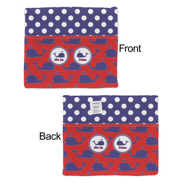 Whale Security Blanket - Front & Back View