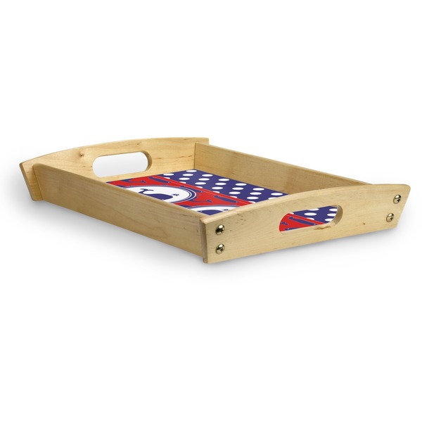 Whale Serving Tray Wood Small - Corner