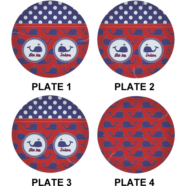 Whale Set of Lunch / Dinner Plates (Approval)