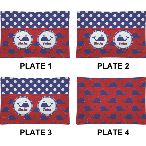 Whale Set of Rectangular Appetizer / Dessert Plates (Approval)