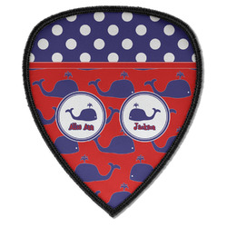 Whale Iron on Shield Patch A w/ Name or Text