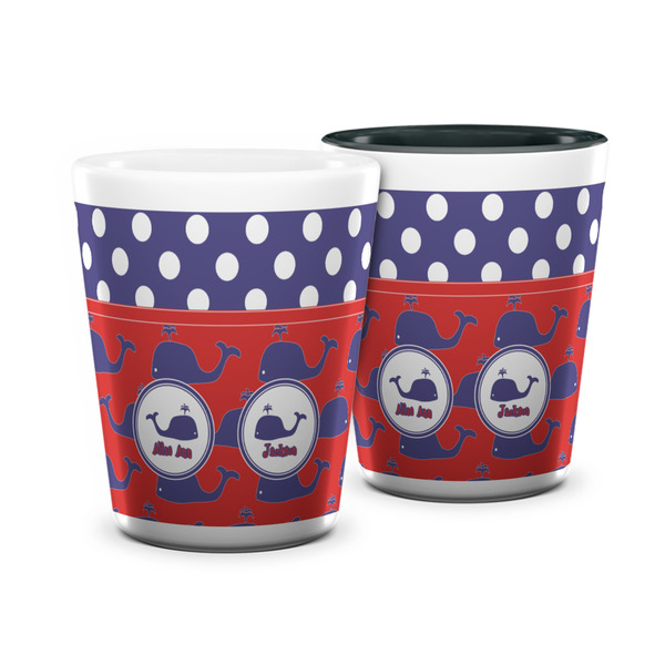 Custom Whale Ceramic Shot Glass - 1.5 oz (Personalized)