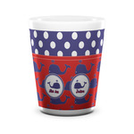 Whale Ceramic Shot Glass - 1.5 oz - White - Set of 4 (Personalized)