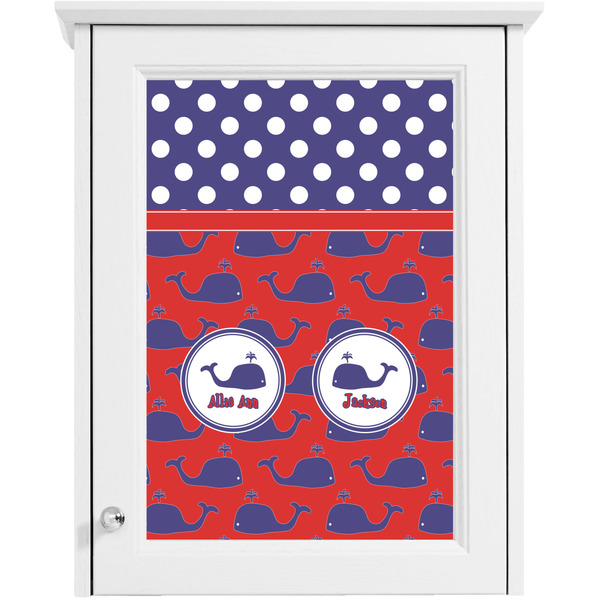 Whale Single White Cabinet Decal