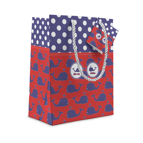 Custom Whale Small Gift Bag (Personalized)