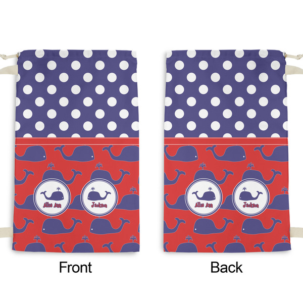 Whale Small Laundry Bag - Front & Back View