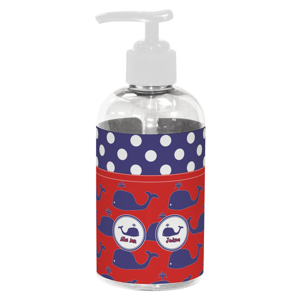 Custom Whale Plastic Soap / Lotion Dispenser (8 oz - Small - White) (Personalized)