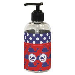 Whale Plastic Soap / Lotion Dispenser (8 oz - Small - Black) (Personalized)