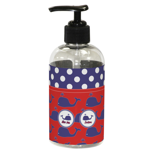Custom Whale Plastic Soap / Lotion Dispenser (8 oz - Small - Black) (Personalized)