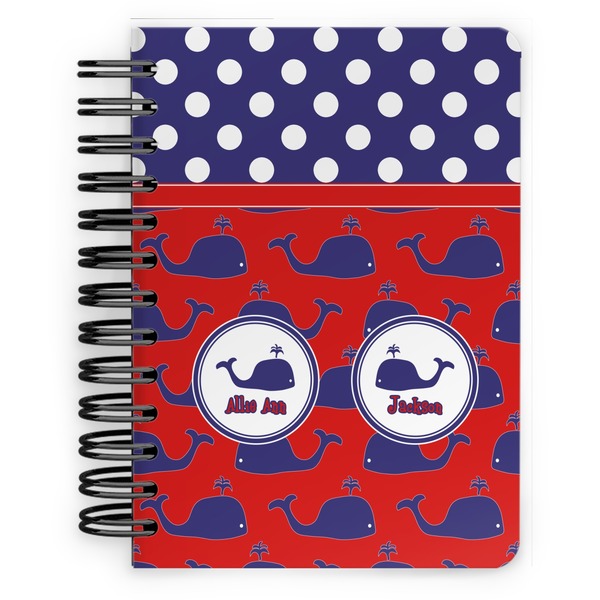Custom Whale Spiral Notebook - 5x7 w/ Name or Text
