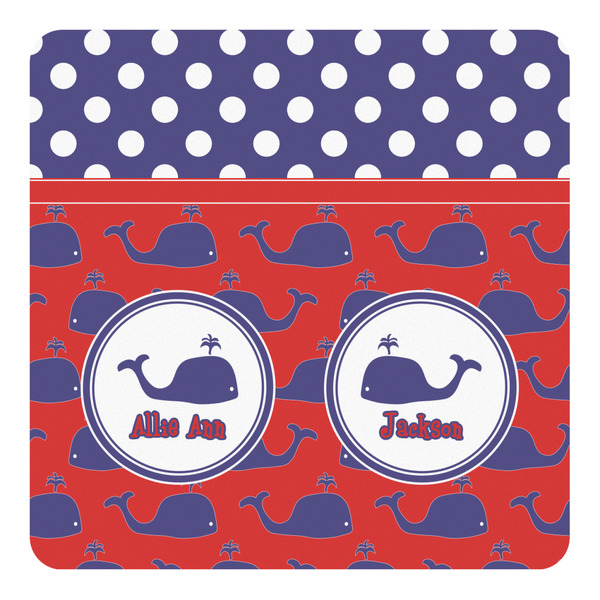 Custom Whale Square Decal - Large (Personalized)