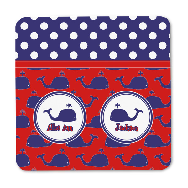 Whale Square Fridge Magnet - FRONT