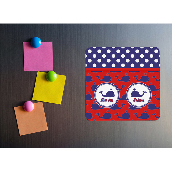 Whale Square Fridge Magnet - LIFESTYLE
