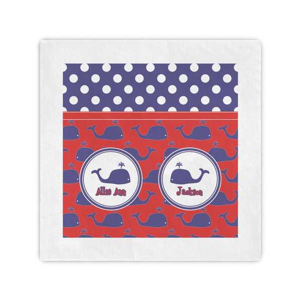 Custom Whale Standard Cocktail Napkins (Personalized)