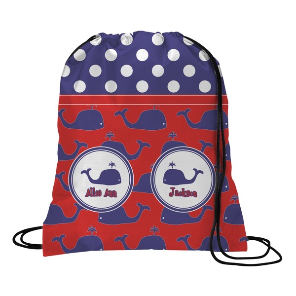 Custom Whale Drawstring Backpack - Medium (Personalized)