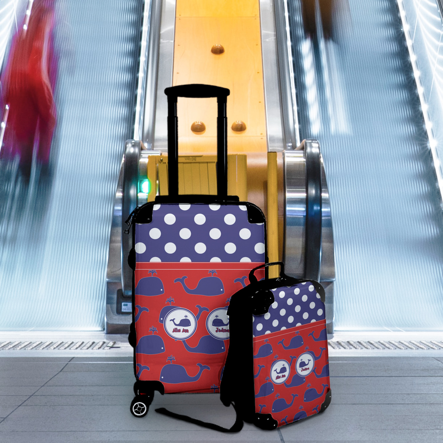 Custom Whale Kids 2-Piece Luggage Set - Suitcase & Backpack